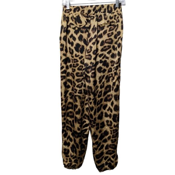 HAYDEN Animal Print Satin Jogger Pants M - Picture 5 of 7